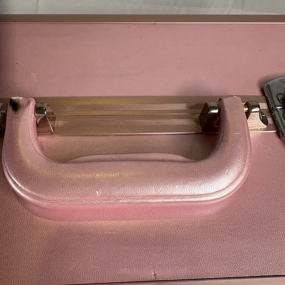 Sephora Professional Pink Metro Travel Train Hard Case Cosmetic Organizer W/KEY - Picture 8 of 16